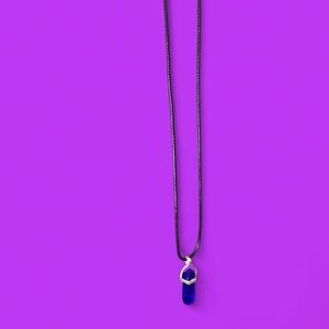 Silver and blue crystal necklace #festivalvibes